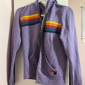 Purple aviator nation zip up